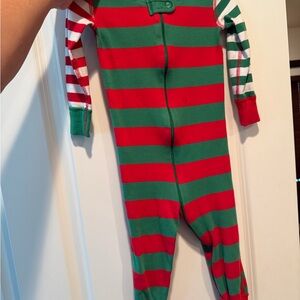 Hanna Andersson Red and Green Striped Kids PJ